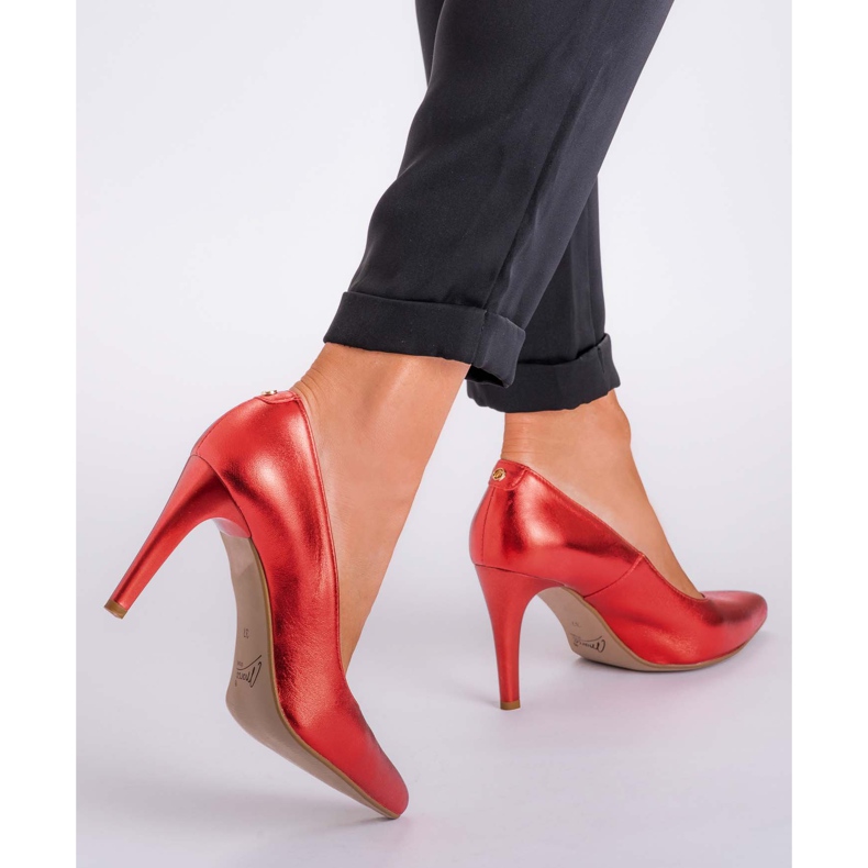 Marco Shoes Red 0500P studs in a shiny color 2