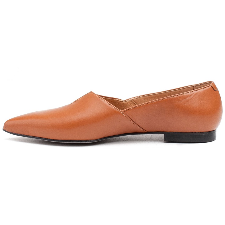 Marco Shoes Caramel women's Marco 1285P ballerinas with a cut-out brown 2