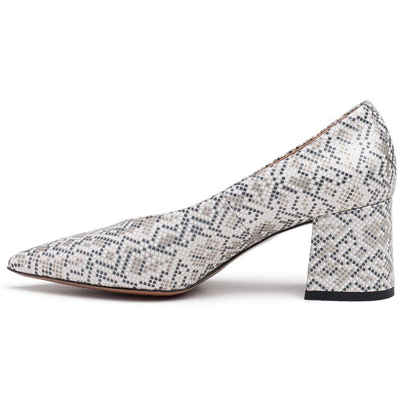 Marco Shoes Elegant women's pumps with a snake motif grey 2