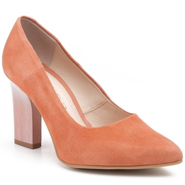 Marco Shoes 320P pumps made of natural suede - apricot orange 1