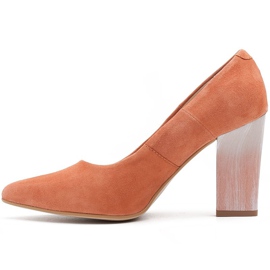 Marco Shoes 320P pumps made of natural suede - apricot orange 2