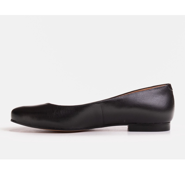 Marco Shoes Black grain leather ballerinas 1
