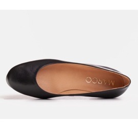 Marco Shoes Black grain leather ballerinas 2 Marco Shoes Black grain leather ballerinas 2