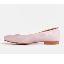 Marco Shoes Natural silver-plated suede ballerinas pink 1 Marco Shoes Natural silver-plated suede ballerinas pink 1