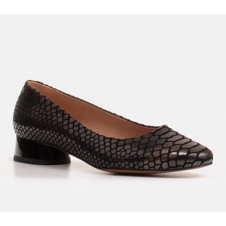 Marco Shoes Snakeskin ballerinas with a round heel black 1