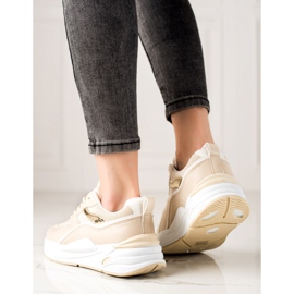 Ideal Shoes Sneakers On The Platform beige 1