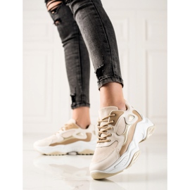 Marquiz Fashionable Sneakers beige brown 1