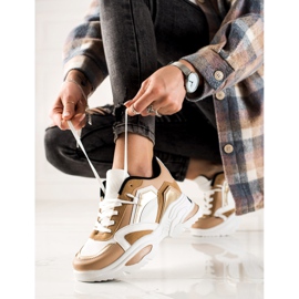 TRENDI Fashion Sneakers white brown 1 TRENDI Fashion Sneakers white brown 1