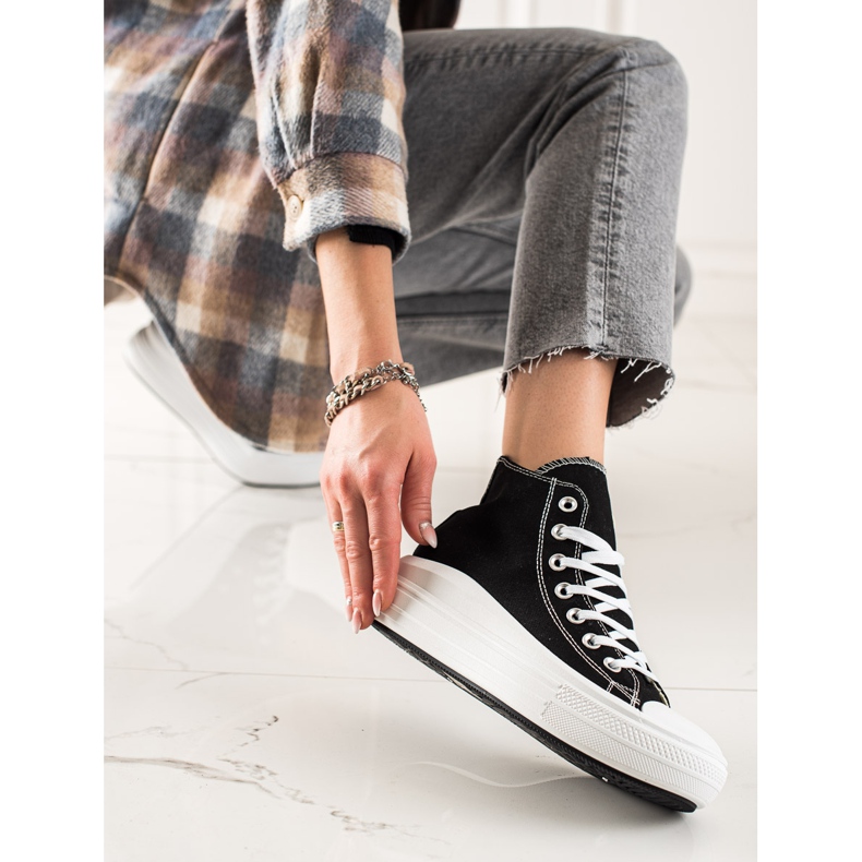 TRENDI Fashionable Sneakers On The Platform black 1