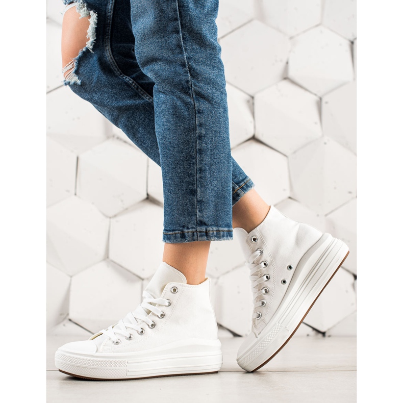 TRENDI Fashionable Sneakers On The Platform white 1