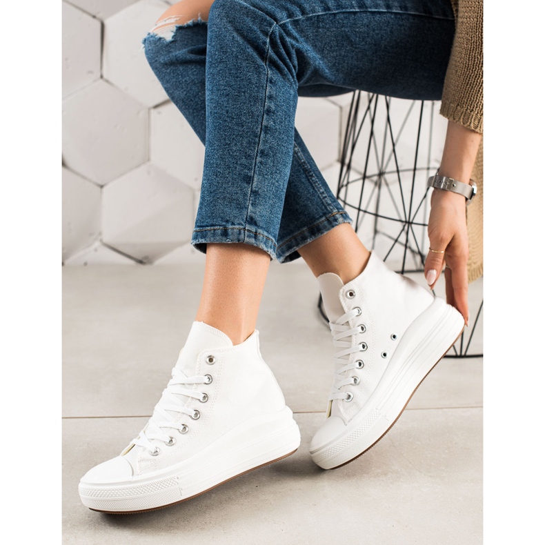 TRENDI Fashionable Sneakers On The Platform white 2