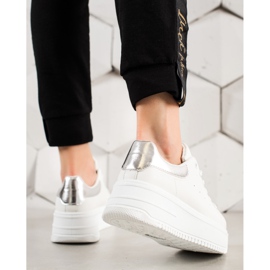 Fashionable Sneakers On The Platform white 1