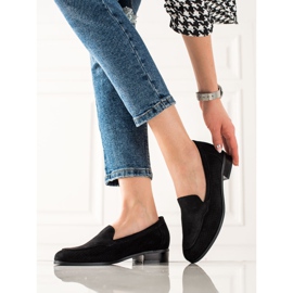 Vinceza Openwork suede shoes black 1