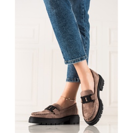 Fashion LA.FI loafers beige brown 1