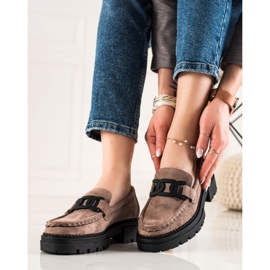 Fashion LA.FI loafers beige brown 2