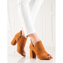 Open Toe VINCEZA boots yellow 1