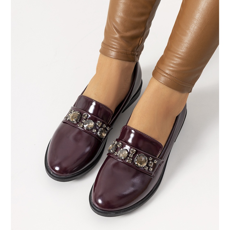 Shinn maroon loafers red multicolored 1