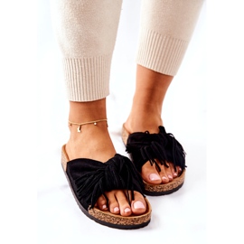 FW1 Black Taryne Cork Sole Flip-Flops 1