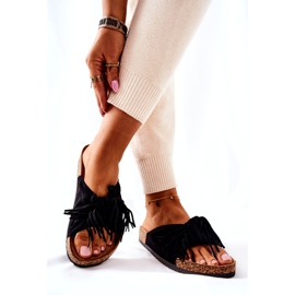FW1 Black Taryne Cork Sole Flip-Flops 3