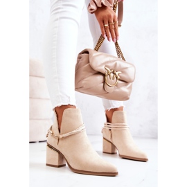 PS1 Inessa Beige Suede Cowboy Boots With Stripes 2 PS1 Inessa Beige Suede Cowboy Boots With Stripes 2