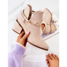 PS1 Inessa Beige Suede Cowboy Boots With Stripes 1 PS1 Inessa Beige Suede Cowboy Boots With Stripes 1