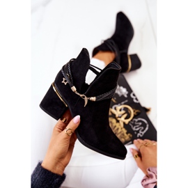 PS1 Inessa Black Suede Cowboy Boots With Stripes 1 PS1 Inessa Black Suede Cowboy Boots With Stripes 1