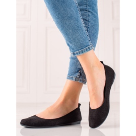 TRENDI Comfortable openwork ballerinas black 1