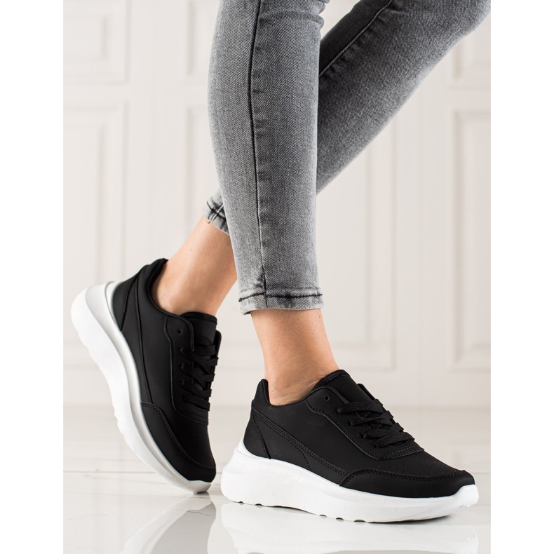 TRENDI Black Sport Shoes Sneakers 1