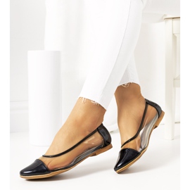 Black transparent Pastella ballerinas 1