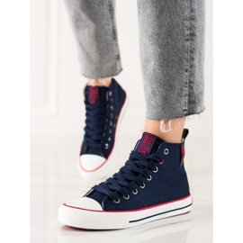 High Sneakers Big Star JJ274125 navy blue 1