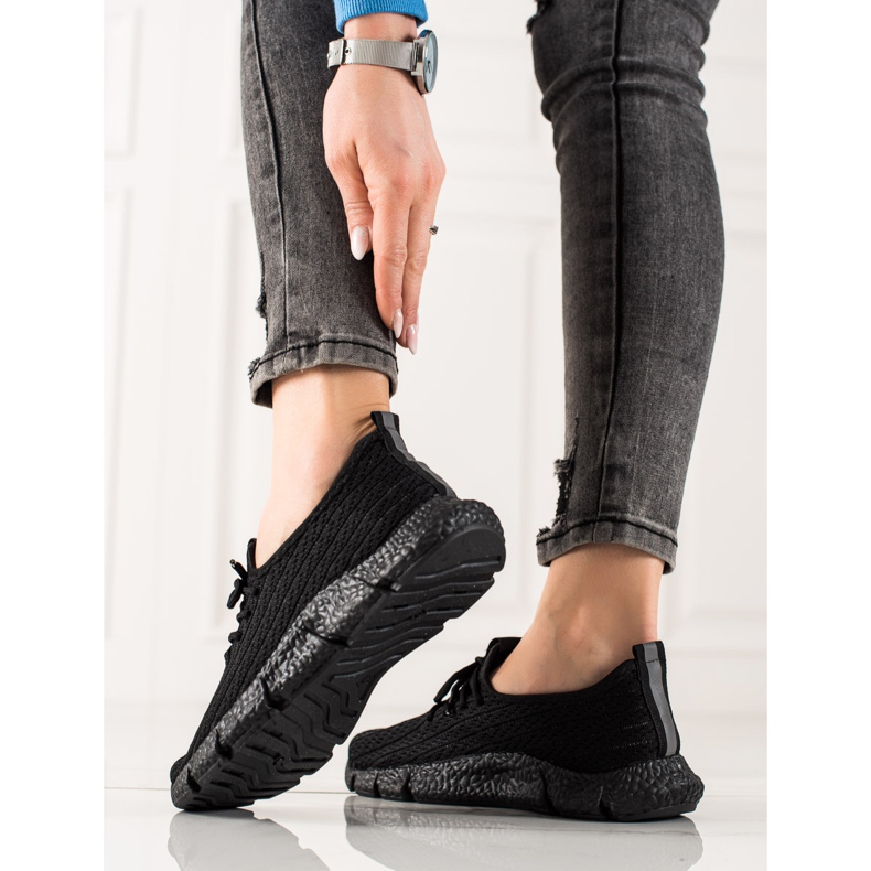 TRENDI Black Sport Shoes 1