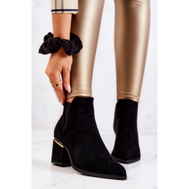 PS1 Black Helloni Suede Openwork Cowboy Boots 2