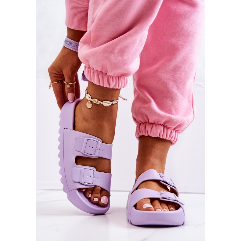 PS1 Rubber Slippers On The Purple Westie Platform violet 2