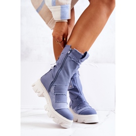 PS1 High Workers Booties On A Blue Nerisa Zipper 2