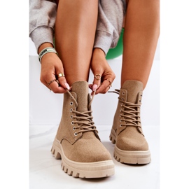 PS1 Dark beige Hurricane tied suede boots 1