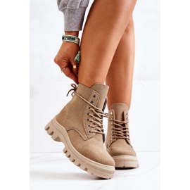 PS1 Dark beige Hurricane tied suede boots 2