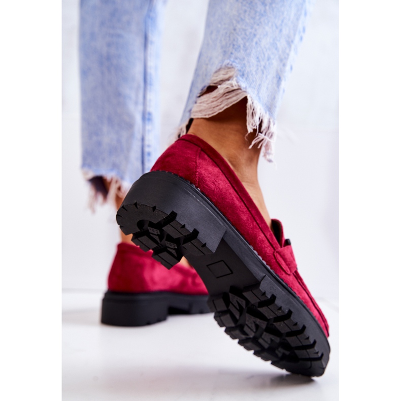 PL5 Suede Loafers With La.Fi Decoration Fuchsia Laurene pink 1