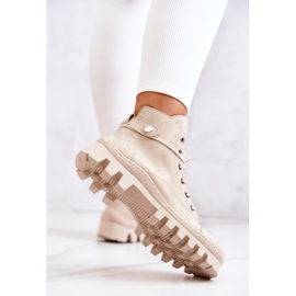 PK1 Beige Marsha Boots Tied Trappers 1