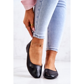 Leather Classic Ballerina Shoes Black 2
