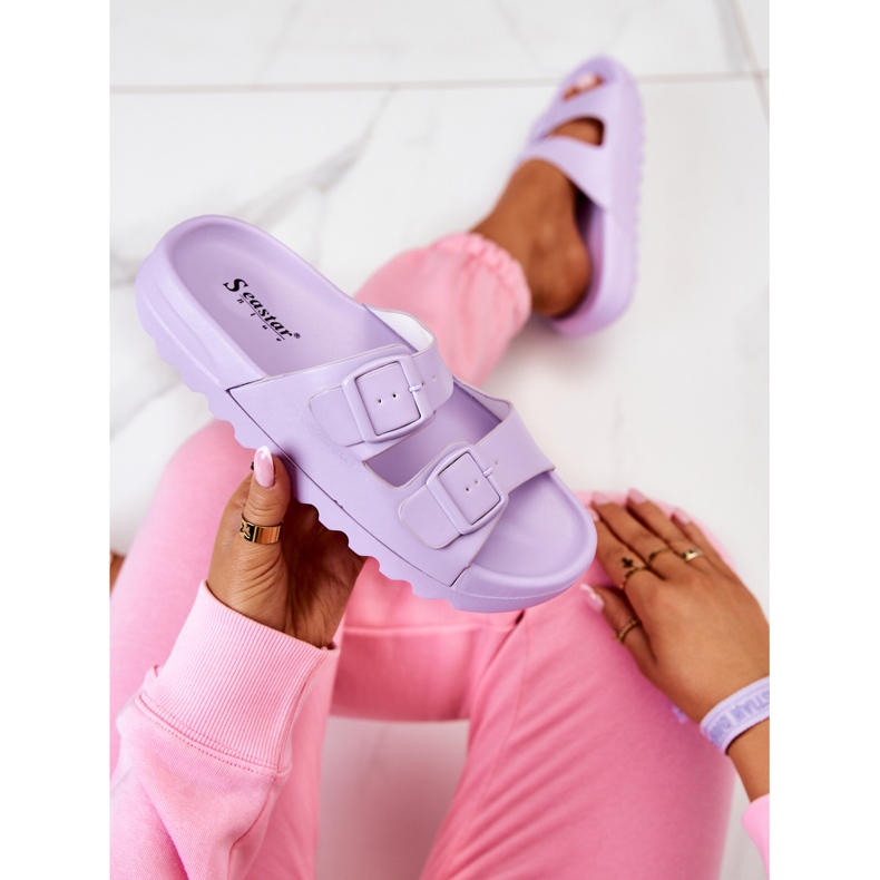 PS1 Rubber Slippers On The Purple Westie Platform violet 1