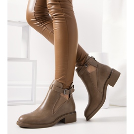 Fern brown women's boots beige 1