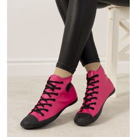 Shape of You sneakers black red pink 1