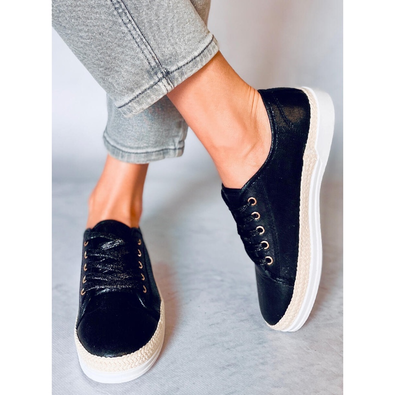 Zillo Black lace-up espadrilles 2
