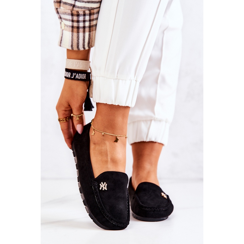 PS1 Women's Black Suede Loafers Madelyn 2