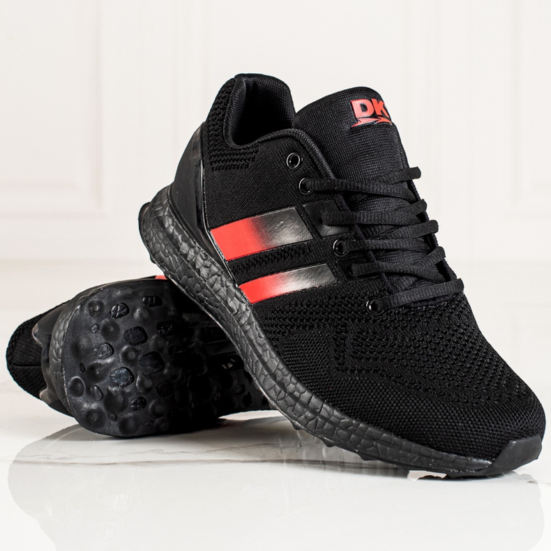 DK Men's sports shoes with straps black red 1 DK Men's sports shoes with straps black red 1