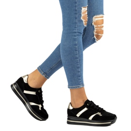 Leather suede sneakers Filippo DP2004 / 21 black 5
