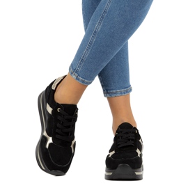 Leather suede sneakers Filippo DP2004 / 21 black 1