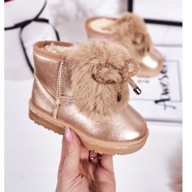 Children's Snow Boots With Fur Pink Gold Aurora golden 2 Children's Snow Boots With Fur Pink Gold Aurora golden 2