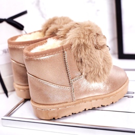 Children's Snow Boots With Fur Pink Gold Aurora golden 3