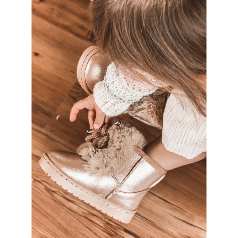 Children's Snow Boots With Fur Pink Gold Aurora golden 6